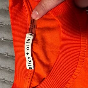 Alice & Olivia Orange Tie Dress